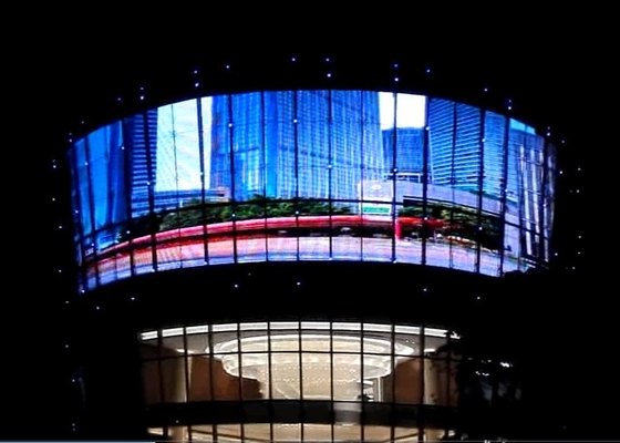 P25X50 2R2G2B Big Size Advertising Transparent Video Wall Screen Led Pixel Media Facade For Outdoor