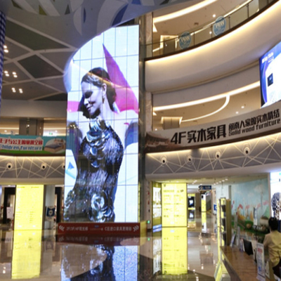 P7.81 Strip Indoor Glass Transparent Indoor Led Video Wall 6000CD/Sqm